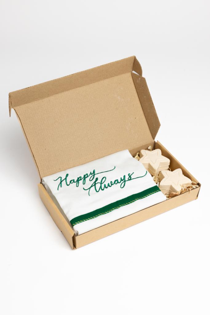 Guest Towel Happy Always Green + Jabones Estrella